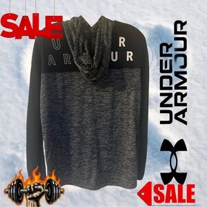 BRAND NEW Under Armour Charcoal and White Heat-gear Hoodie Medium